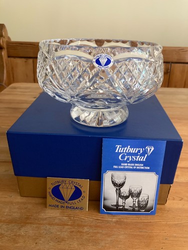 Tutbury lead crystal footed