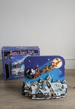 Vintage Santa Musical Fibre Optic “Starry Night” Christmas - Please See Video