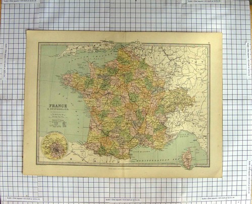 Original old antique - old, print