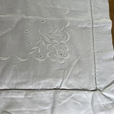 Lovely Vintage Embroidered Handmade Cotton Pillowcase