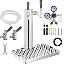 Dual Taps Kegerator Tower Kit Kegerator Beer Tower & S-System Keg Coupler