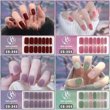 Semi Cured Gel Nail Stickers UV/LED Baking Lamp Gel Nail Paste Wraps Gel Polish