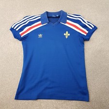 Adidas France Football Shirt Medium Blue Home Retro Originals 1986 #10 Trefoil