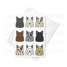 Hungarian Mudi card, Hungarian Mudi Birthday Card Dog Print Card Mudi Gifts