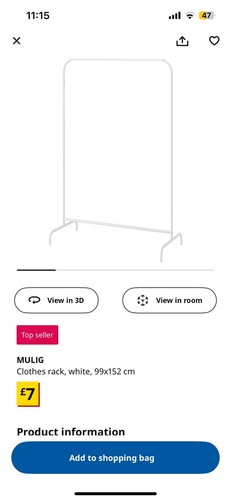 Ikea clothes rack white - ikea,