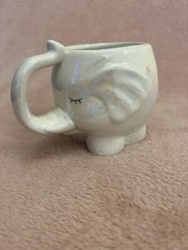 Elephant Iridescent Marble Effect Tea Coffee Cup Mug Cute Mum Sister Gift Easter