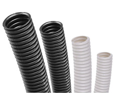 Conduit Non-Split Black & White Flexible Cable Tidy Tube Trunking PE