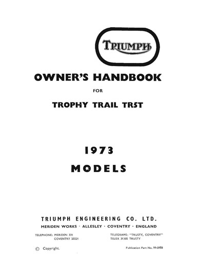 Triumph owners manual book - triumph,