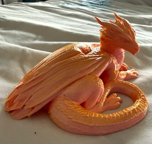 Orange pink dragon - &,