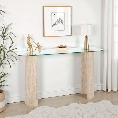 Modena oval glass console - oval,