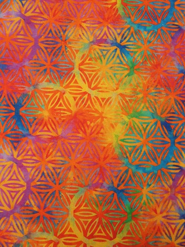 Colourful seed fabric - fabric, uk