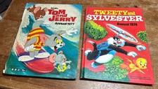 Tom & Jerry 1977 & Tweety & Sylvester 1974 Annuals 2 Vintage Hardbacks