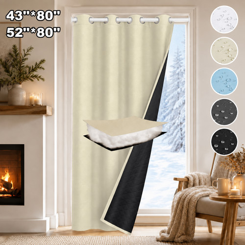 Thick thermal door - thermal, curtains