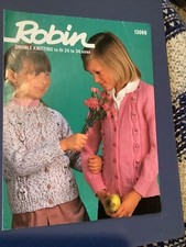 ROBIN GIRLS AND LADIES CARDIGAN DOUBLE KNITTING PATTERN