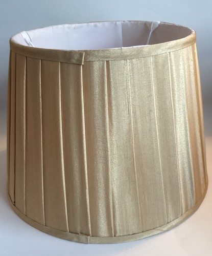 Large gold silk - pleated, drum