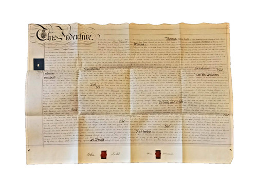 Victorian vellum indenture - victorian,