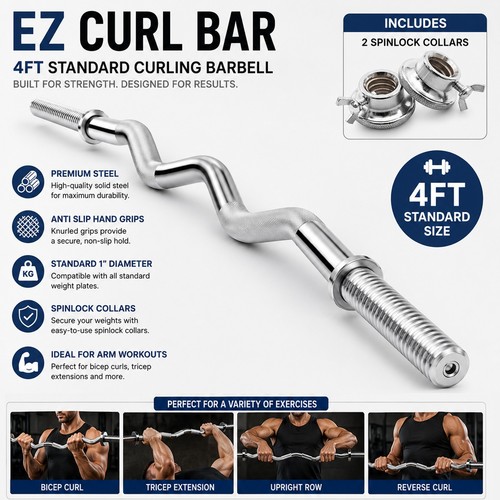 4ft arm curl weight lifting - 4ft,