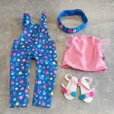 Designer friend Our Generation Dolls Clothes To Fit 18" Doll Flower dungarees 