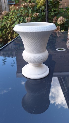 Vintage cream dimpled pottery - cream,