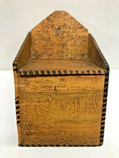 Antique Pyrography Salt or