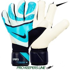 Nike GK Grip 3 Size 6 Goalkeeper Gloves Blue White FB2998-420