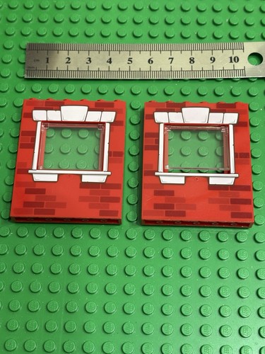 Lego red brick panel x - 2, 1