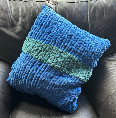 Blue teal striped chunky - blue, &