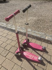 2 X Pink Maxi micro Scooters