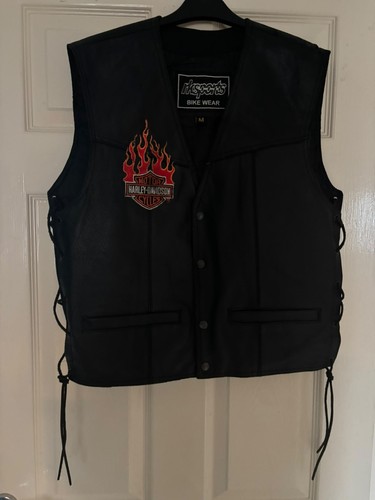 Leather waistcoat with - waistcoat,