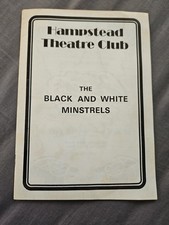 Hampstead Theatre Club Theatre Programme 'The Black And White Minstrels' 1972