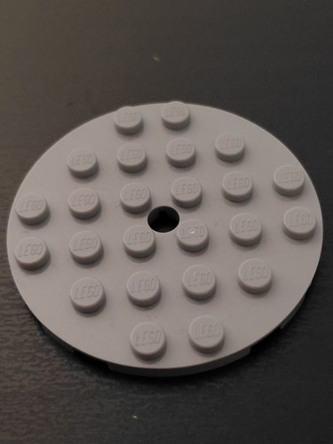 Lego plate 6x6 - round, w.
