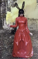 Misfitz red glossy PVC Gothic