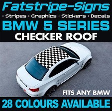 to fit BMW 5 SERIES GRAPHICS CHECKER ROOF DECALS STICKERS STRIPES M5 MSPORT