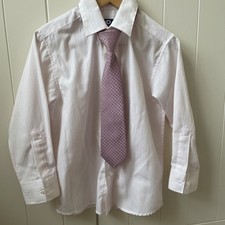 Duck & dodge Pink formal shirt and tie age 4
