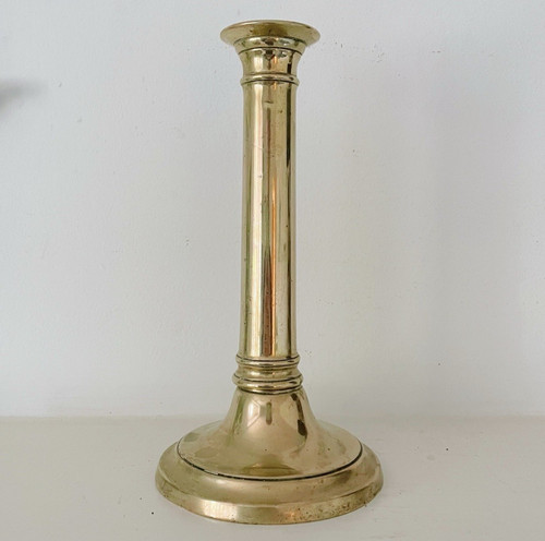 Brass candlestick column - candlestick,