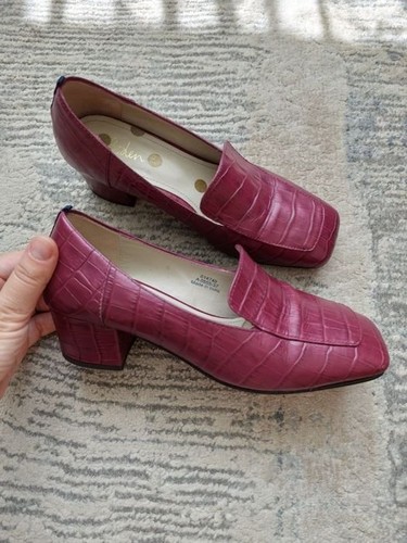 Women heels purple leather - purple, 37
