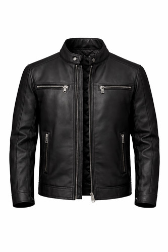 Men black genuine - genuine, leather