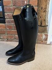 New Petrie Coventry Black With Patent Top Cuff Riding Boots Uk 5