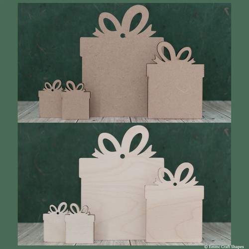 Wooden christmas present - wooden,