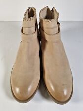 TU Ladies Leather Camel Ankle