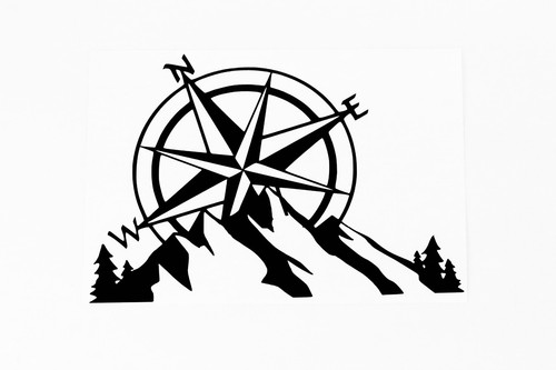 Compass with mountain - compass,