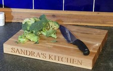 Deeply engraved solid oak