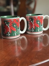 Vintage Pair Of Christmas Mugs