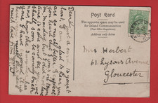 Amberley, Gloucestershire, Single circle postmark 1911, Nailsworth From Rockness