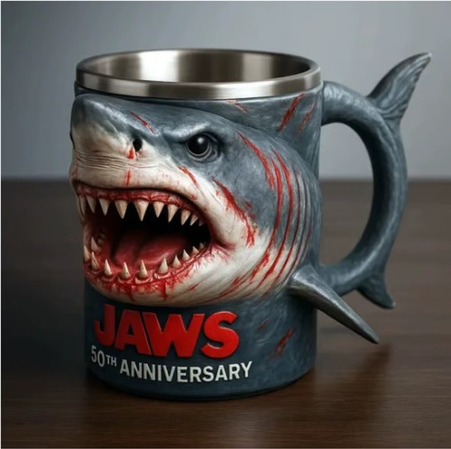 Jaws 50th anniversary - jaws, mug