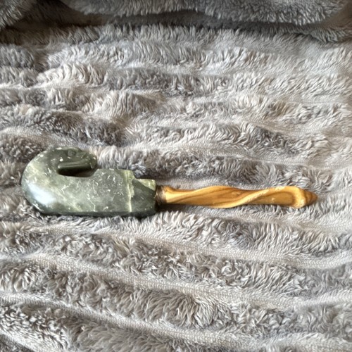 Vintage carved green soapstone - vintage,