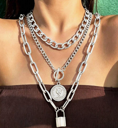 Zara silver new chunky big