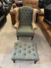 Harris Tweed Tan Real Leather