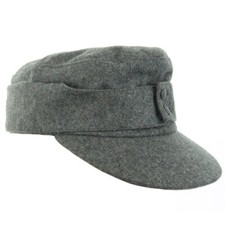 GERMAN ARMY M43 HEER FIELD SKI CAP - WW2 Repro All Sizes Hat Field Grey Peak Sun