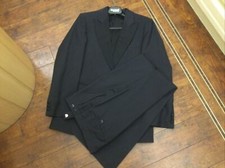 Vintage Man’s  Tuxedo Suit Black Greiff Made In Germany 36R Slightly Flared  
